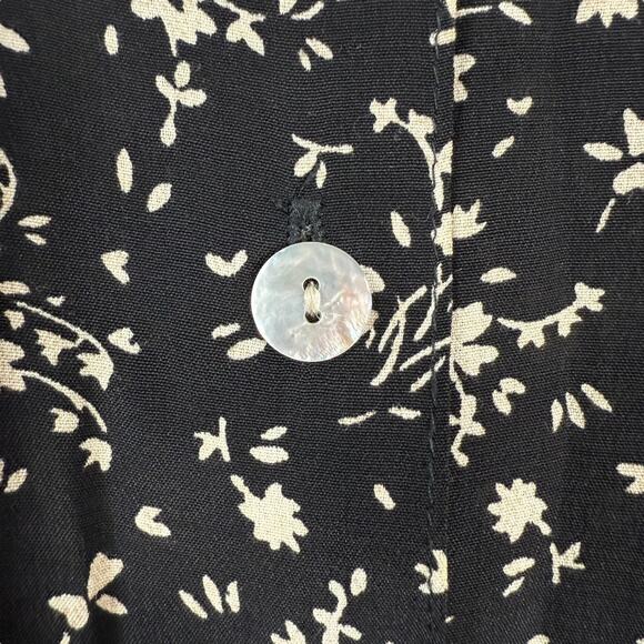 Vintage 90s Skirt Womens Medium Black Dark Floral  Romantic Boho Grunge *FLAWED* - Picture 5 of 11